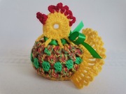 Ażurowa kurka szydełkowa - koszulka na jajko DUŻE 