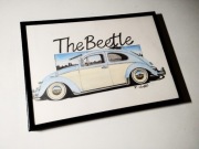 VW Garbus Beetle plakat wydruk 1/10 A4 30x21