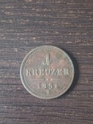 Moneta austro-węgierska 1 kreuzer 1851 rok