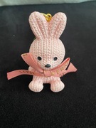 Brelok do kluczy breloczek królik króliczek różowy z żywicy