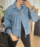Jeansowa kurtka vintage basic retro oldschool niebieska
