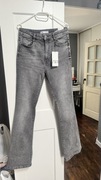 Nowe jeansy Zara flare szare modne