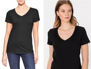GAP czarna koszulka basic w serek XS