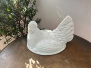 Ząbkowice Duża pokrywa na kurę ceramiczną PRL kolekcjonerska