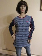 KARI TRAA damska bluzka norweski wzór 60% wełna merino nowa _ XL