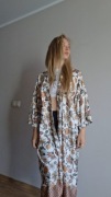 Nowe Kimono z jedwabiu z Bali,  egzotyczne ,dom, szlafrok ,długość 120 cm