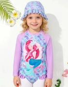 Nowy kostium kąpielowy z czapka na słońce Rozm 110cm