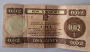 2 centy 1979 bon towarowy 