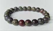 Piękna Bransoletka z Jaspisu Krwawnika „Smoczej Krwi” 8mm