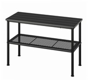 IKEA NIPASEN Ławka z półkami na buty, czarny, 79x35x52 cm