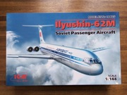 Iljuszin Ilyushin IL-62M 1/144 ICM 14405 kompletny! OPIS! NOWY!