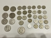 Szwecja Srebrne 35 Monet Brak Powtórek 1 Korona 50 25 10 ore