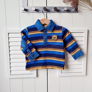 Bluzka polo polowka 74 w paski z kolnierzykiem dlugi rekaw bawelniana koszi