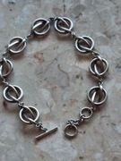 Bransoletka z kółkami srebro 925