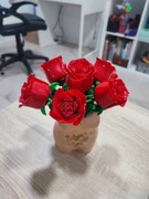 Czerwona róża 2 LEGO kwiat x2