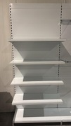 Regał sklepowy przyścienny biały wysoki 100x45x240 (półki 4+1)