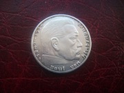 MONETA Niemcy - III Rzesza - 2 Marki 1939 r. HINDENBURG  - Srebro