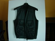 Kamizelka skórzana czarna XL
