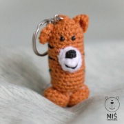 Brelok tygrysek na szydełku rękodzieło prezent