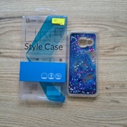 Etui case futerał pokrowiec na telefon Samsung Galaxy a3 niebieski brokat