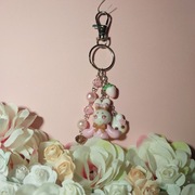 Handmade brelok różowy królik