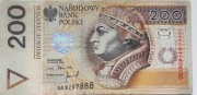 Banknot kolekcjonerski 200 zł wczesna seria
