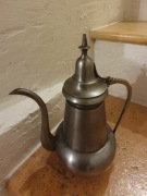 Stary DZBANEK jeden z 2szt. z pokrywką metal srebrny orientalny vintage 