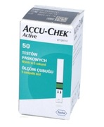 Paski Accu-Chek Active 50 pasków testowych do glukometru, pomiar glukozy
