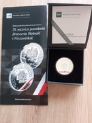 10 zł 75 Rocznica Powołania Zrzeszenia Wolność i Niezawisłość 2020 srebro