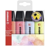 Zakreślacze STABILO BOSS Pastel etui 4 sztuki