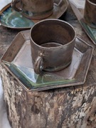 Filiżanka z talerzykiem handmade | ceramika