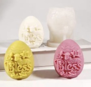 JAJKO z BARANKIEM "BLESS" Wielkanoc forma silikonowa 9.8*8 do Świec Odlewów