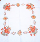 Obrus polski len okazja vintage 95 cm