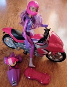 lalka BARBIE z  motocyklem i zwierzątkiem AGENTKA