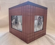 Kuferek-kostka na zdjęcia. Rozkładany. 120 zdjęć 9x13. 