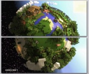 MINECRAFT Świat - Obraz na płótnie - 2 elementy PREMIUM Unikat