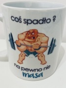 Kubek z nadrukiem dla kulturysty siłownia masa