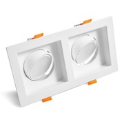 OPRAWA HALOGENOWA SUFITOWA BIAŁA LED PODWÓJNA