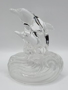Kryształowa figurka Delfin z młodym