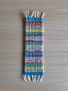 Zakładka do książki ręcznie tkana kolorowa w paski 