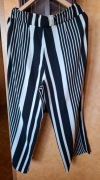 Lekkie spodnie na gumkę H&M 42 zwiewne w paski pionowe na co dzień lato