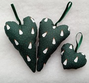 Ozdoby choinkowe/ zawieszka świąteczna serduszka 3 szt.