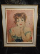 Obraz portret Jeanne Samary.Pierre'a-Auguste'a Renoira.56x67,5cm.