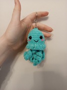 Breloczek handmade brelok ręcznie meduza turkus crochet keychain