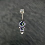 Tytanowy kolczyk do pępka VN cyrkonie