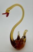 Szkło Murano Italy łabędź 15 cm