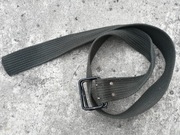 Pasek parciany roboczy pas ciemnozielony 105 x 4 cm khaki czarna klamra