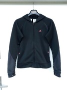 Adidas ciepła bluza z kapturem rozsuwana ciemnoszara damska