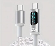 kabel szybkiego ładowania 100W wyświetlacz LED typ C-C