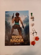 Zestaw Tomb Raider - puzzle, breloki, przypinka, okulary Lara Croft